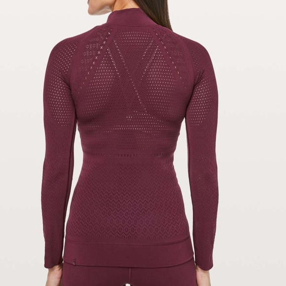 Lululemon Reveal 1/2 Zip Mindful Motion Deep Ruby size 6 - Picture 1 of 5